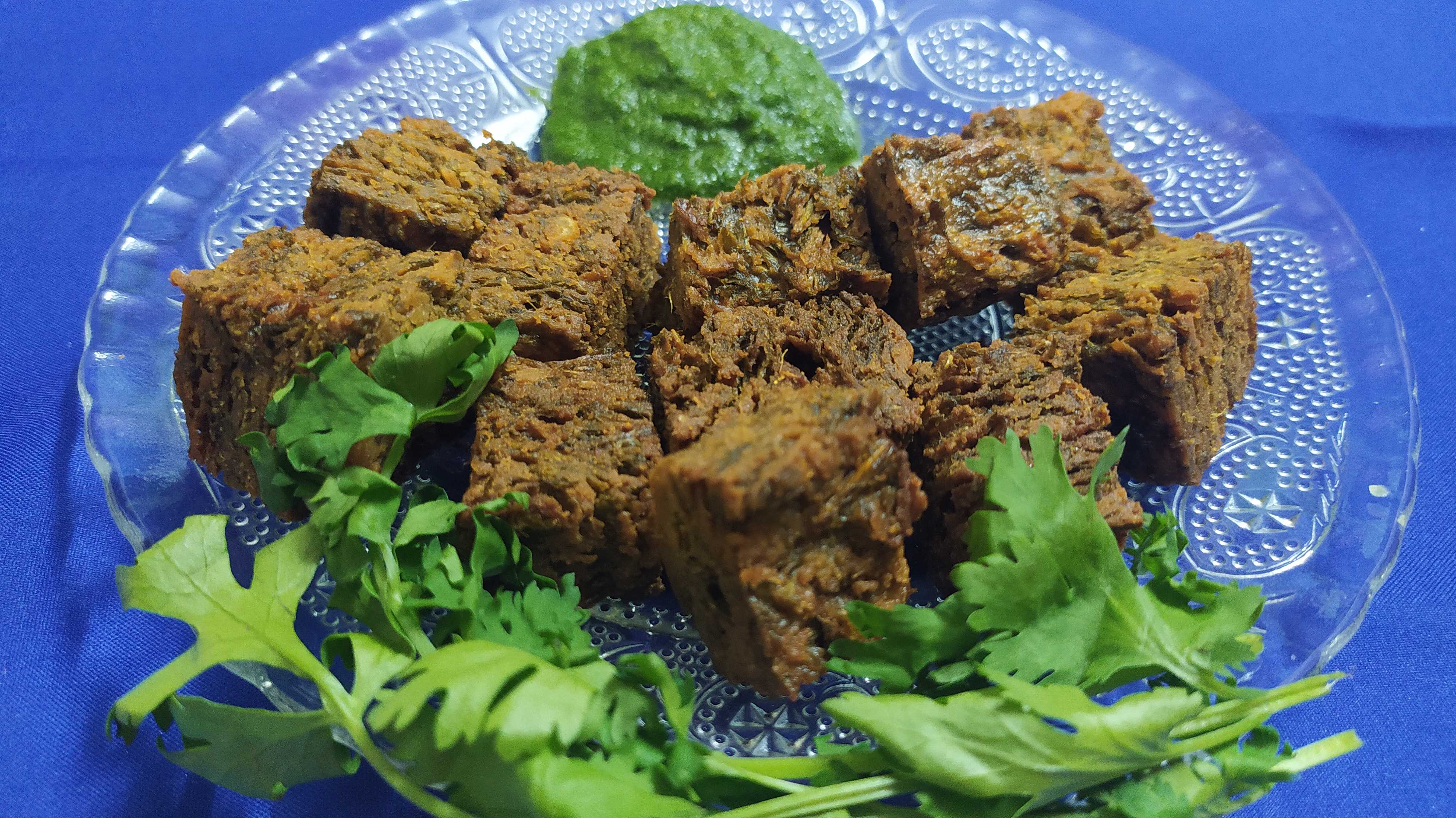 Kothimbir Vadi / Coriander Leaves Cube